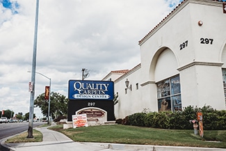Quality carpets design center storefront