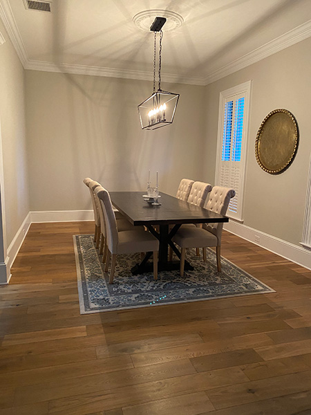 Novella Hemingway dining room Install by Brittania Flooring