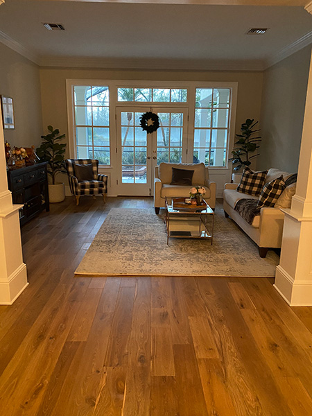 Novella Hemingway living room Installation by Brittania Flooring
