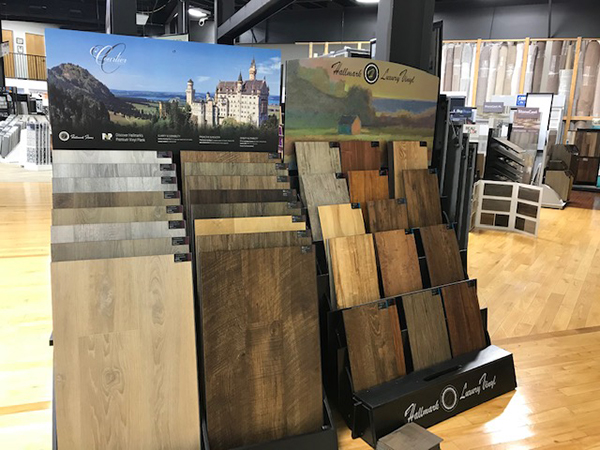 Hallmark Floors Vinyl Displays at Classic Floors in Scarborough