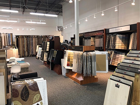Carpet Designs Unlimited showroom with Hallmark Floors