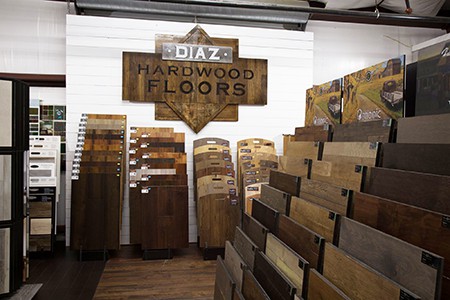 Diaz Hardwood floors showroom in Marietta GA