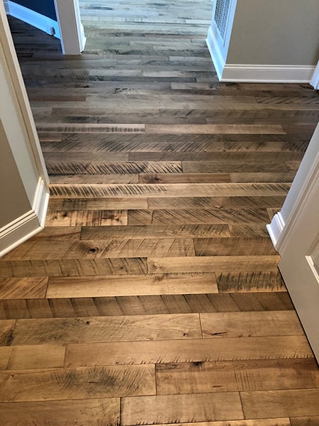 Hallmark Floors Organic Solid Flooring hallway installation by Diaz Hardwood Flooring