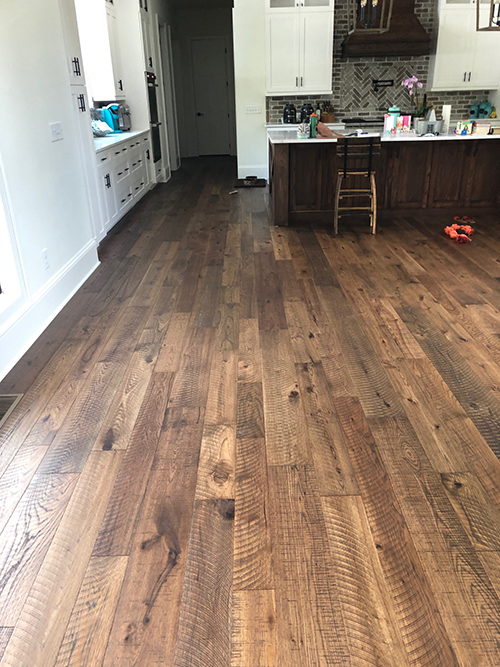 Hallmark Floors Organic Engineered Chamomile kitchen install by John Andrew Flooring