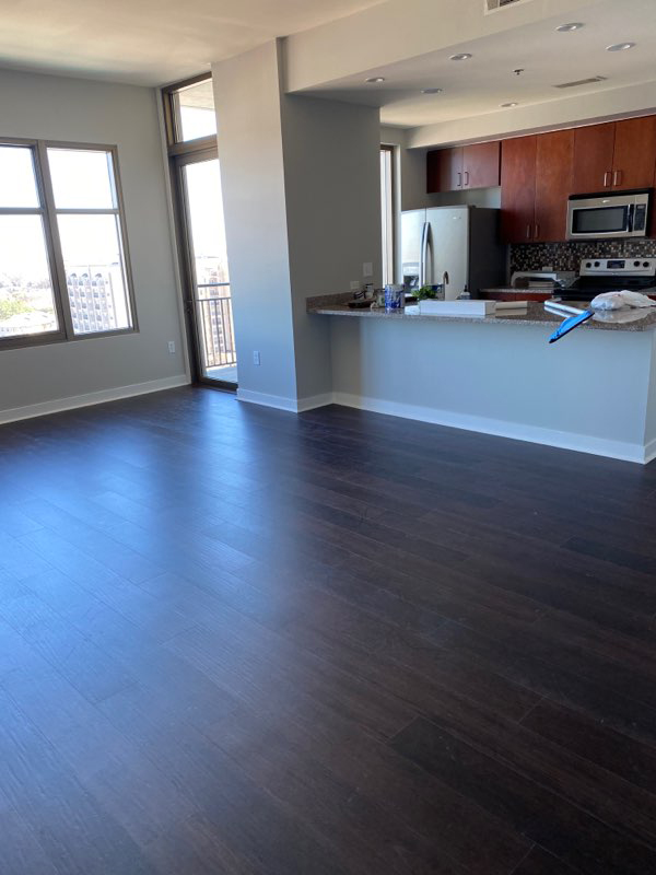 Hallmark Floors Courtier Resilient Floors Margrave Teak installation