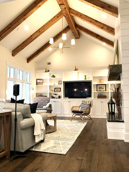 Hallmark Floors Monterey Casita living room installation by Carlina Hardwoods