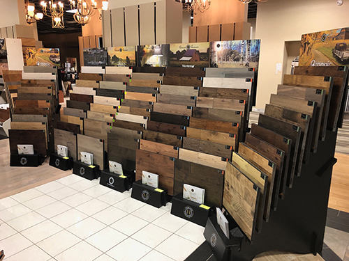 Greer Flooring Center with Hallmark Floors Hardwood Display