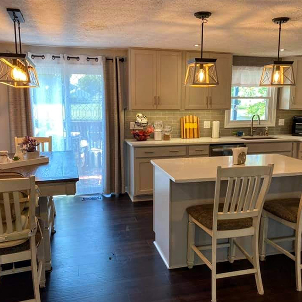 Hallmark Floors Courtier Rigid margrave teak kitchen installation