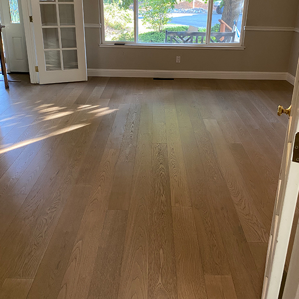 Hallmark Floors Regatta Starboard Hickory CA install living room