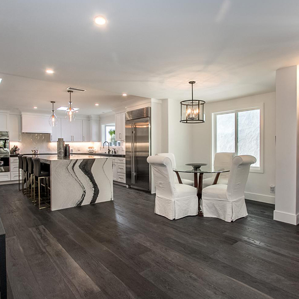 Hallmark Floors True Onyx dining installation by Gramar Stone Center