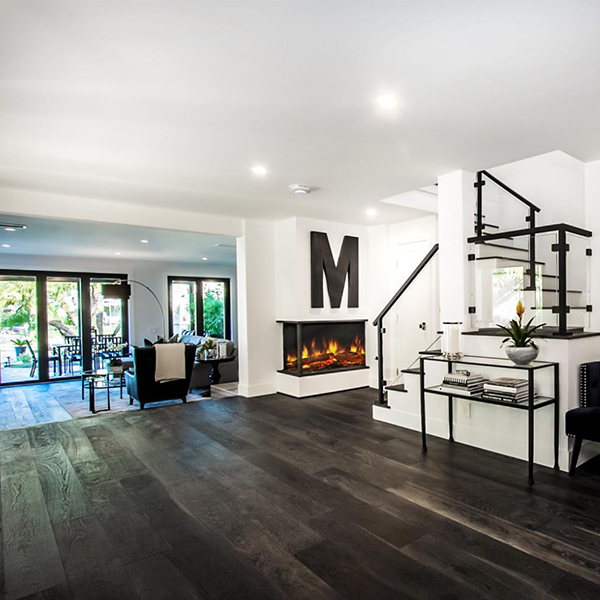 Hallmark Floors True Onyx living room installation by Gramar Stone Center