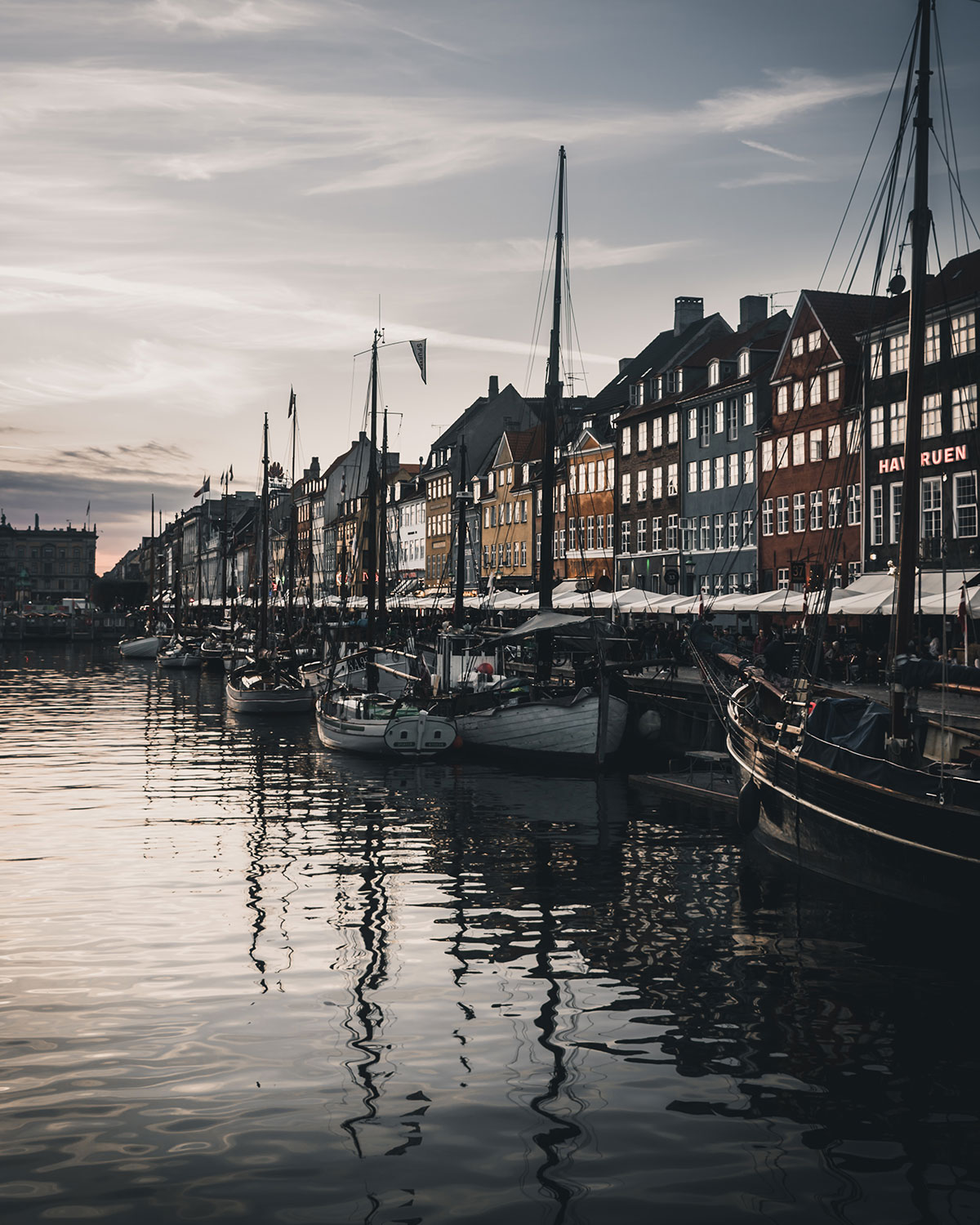 Danish Harbor at the Evening Danish Harbor at the Evening